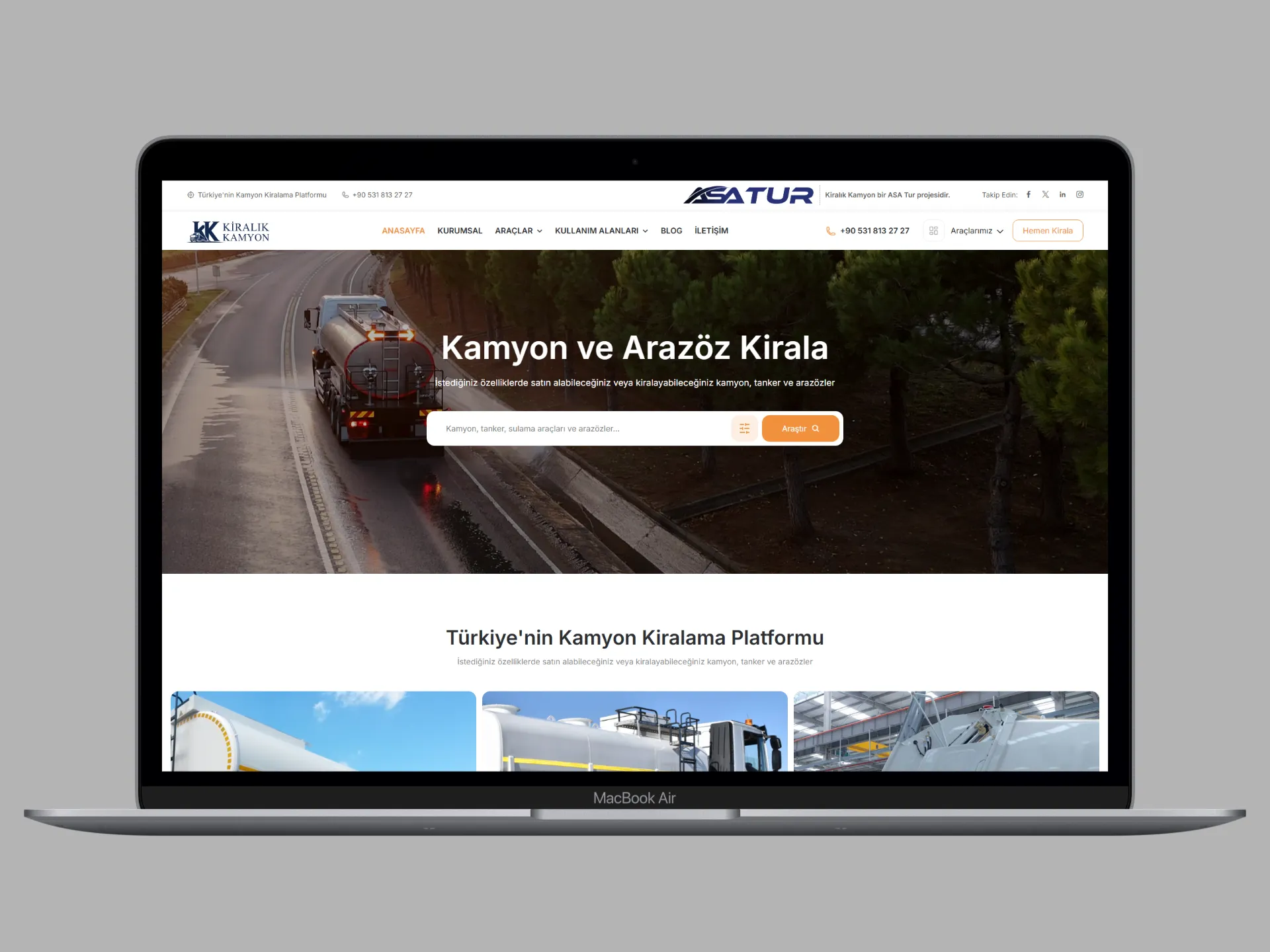 Araç Kiralama ve Talep Yönetim Sistemi — ekran 1