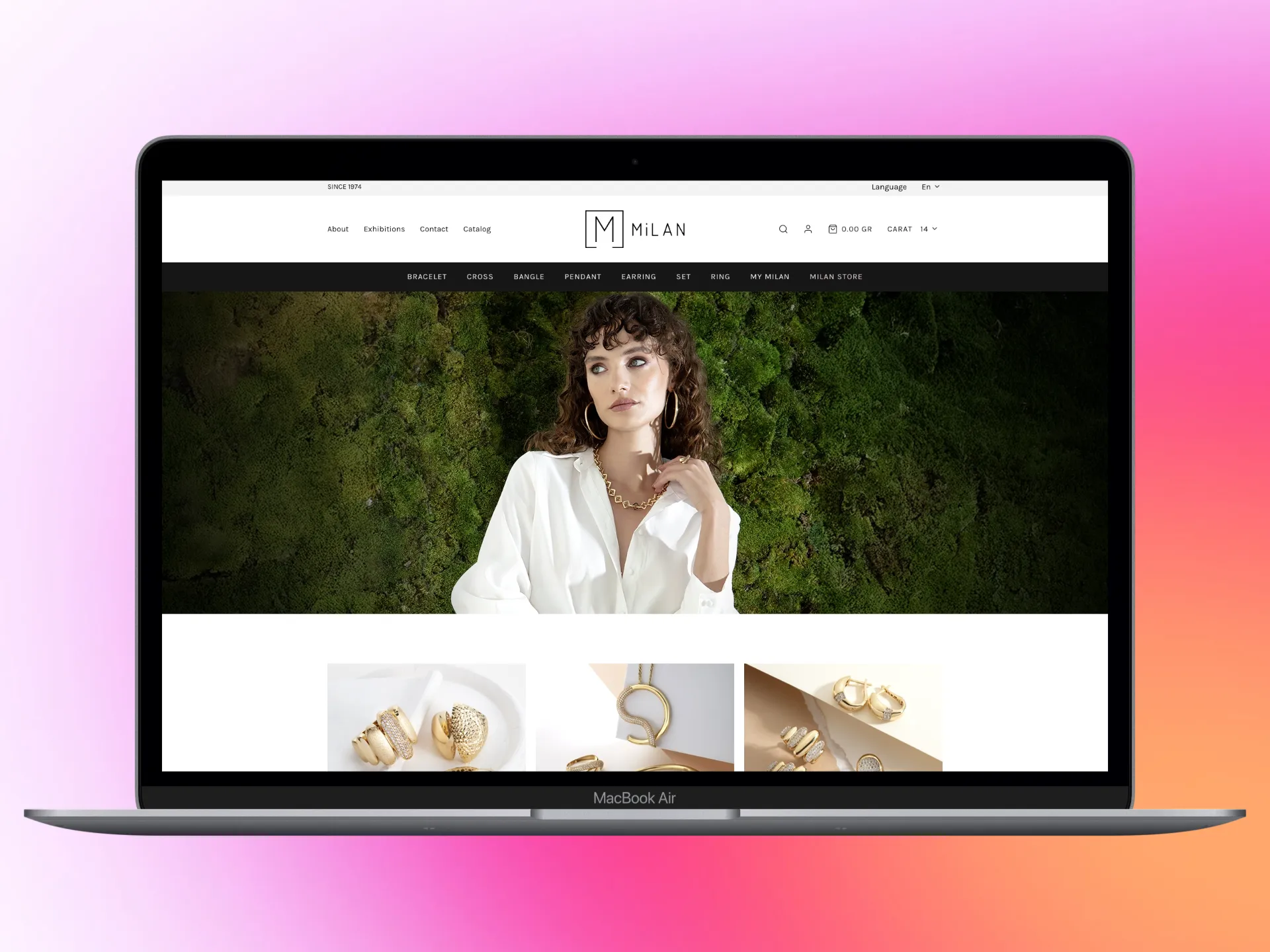 Jewellery B2B mobile ordering interface